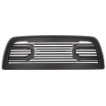 Front Hood Bumper Grille Grill For 2010-2018 Dodge Ram 2500 3500 4500 Replacement Shell Big Horn Horizontal Style Black W O 