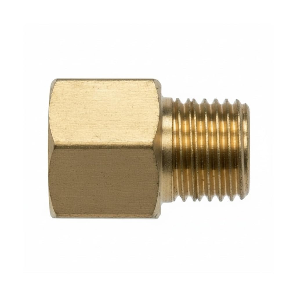Transmission Oil Cooler Line Connector For Chevy C3500 1990 To 2000 Brass Straight Fitting Male And Female Thread Replaces