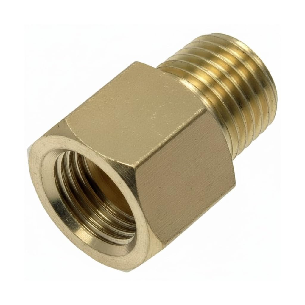 Transmission Oil Cooler Line Connector For Chevy C3500 1990 To 2000 Brass Straight Fitting Male And Female Thread Replaces
