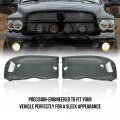 G-plus Chrome Housing Amber Corner Headlight Lamps Cover Smoke Compatible With 2002-2005 Dodge Ram 1500 2003-2005 2500 3500