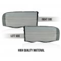 G-plus Chrome Housing Amber Corner Headlight Lamps Cover Smoke Compatible With 2002-2005 Dodge Ram 1500 2003-2005 2500 3500