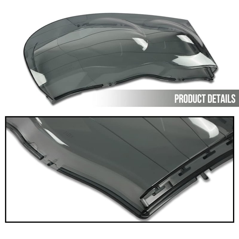 Chrome Housing Amber Corner Headlight Lamps Cover Smoke For 2002-2005 Dodge Ram 1500 And 2003-2005 2500 3500 55077121af