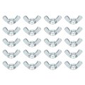 3 8 In 16 Wing Nut 20 Pcs Carbon Steel Butterfly Nuts Fasteners For Machinery Electronic Equipment Diy White 