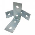 12 Pack 4 Hole L Shaped 90 Degree Connector Bracket For All 1-5 8 Strut Channel Heavy Duty Electro-galvanized