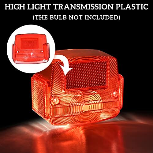 Red Tail Light Housing For Kawasaki Mule Lamp Lens 1990-2020 Accessories 1pcs Replace 23026-1019