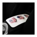 Auceli American Flag Car Center Console Pad Pu Leather Waterproof Armrest Cushion Universal Vehicle Seat Box Cover Protector 