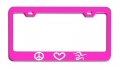 Daddy S Little Weasel Dad Chrome Metal License Plate Frame Tag Holder Universal Fit For Cars Trucks And Suvs 12 5 X 6 In Heavy 