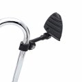 Hongk- Black Long Angled Peg Mounting Kit With U Shape Footpeg Footrest Compatible 1-1 4 Inch Front Engine Guard Frame Tube