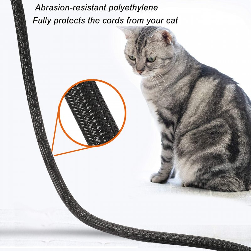 Crocsee 25ft 1 25 Inch Braided Cable Management Sleeve Cord Protector Self-wrapping Split Wire Loom For Tv Computer Home