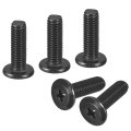 20pcs M5-0 8 X 16mm Flat Round Head Machine Screws 304 Stainless Steel Phillips Drive Full Thread Black Oxide Furniture