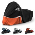 Waterproof Motorcycle Cover For Indian Chieftain And Challenger 420d Oxford Fabric Heavy Duty Rain Snow Dust Protection Orange 