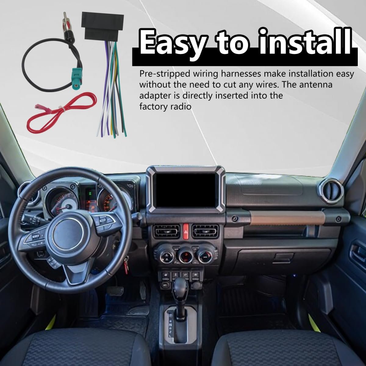 Stereo Wiring Harness Antenna Adapter Compatible For Ram Tradesman 2013-2019aftermarket Radio Nav Cable Connector No Factory
