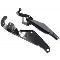Httmt- Black Heavy Duty Front Batwing Fairing Support Brackets For H-d Touring 93-13 P N Tghd-fms002-bk