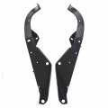 Httmt- Black Heavy Duty Front Batwing Fairing Support Brackets For H-d Touring 93-13 P N Tghd-fms002-bk