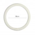 Zcargel Plush Car Steering Wheel Cover 38cm 15inch Breathable Anti-slip Fluffy Winter Suitable For Most Standard Round Wheels