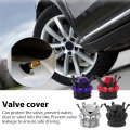 8 Pack Universal Chrome Crown Tire Valve Stem Caps Bling Handmade Crystal Rhinestone Car Wheel Tires Rim Covers Aluminum Valves