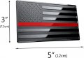 Muzzys Set Of Two 3 X5 Black Thin Red Line Embossed Left Right American Flag Decal Emblem Sticker Badge Honor Firefighters
