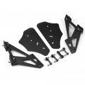 Ocpty Rear Trunk Spoiler Wing Gt Double Deck Style Lightweight Adjustable Universal Aluminum Lip Matte Black Car