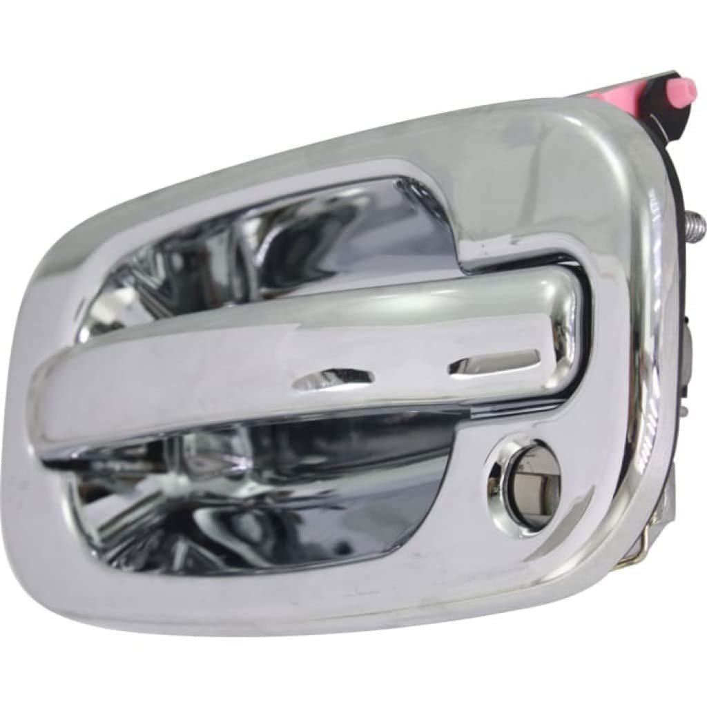 Exterior Door Handle Front Driver Side Chrome For Cadillac Escalade Ext 2002 2006 With Key Hole Base Trim Part
