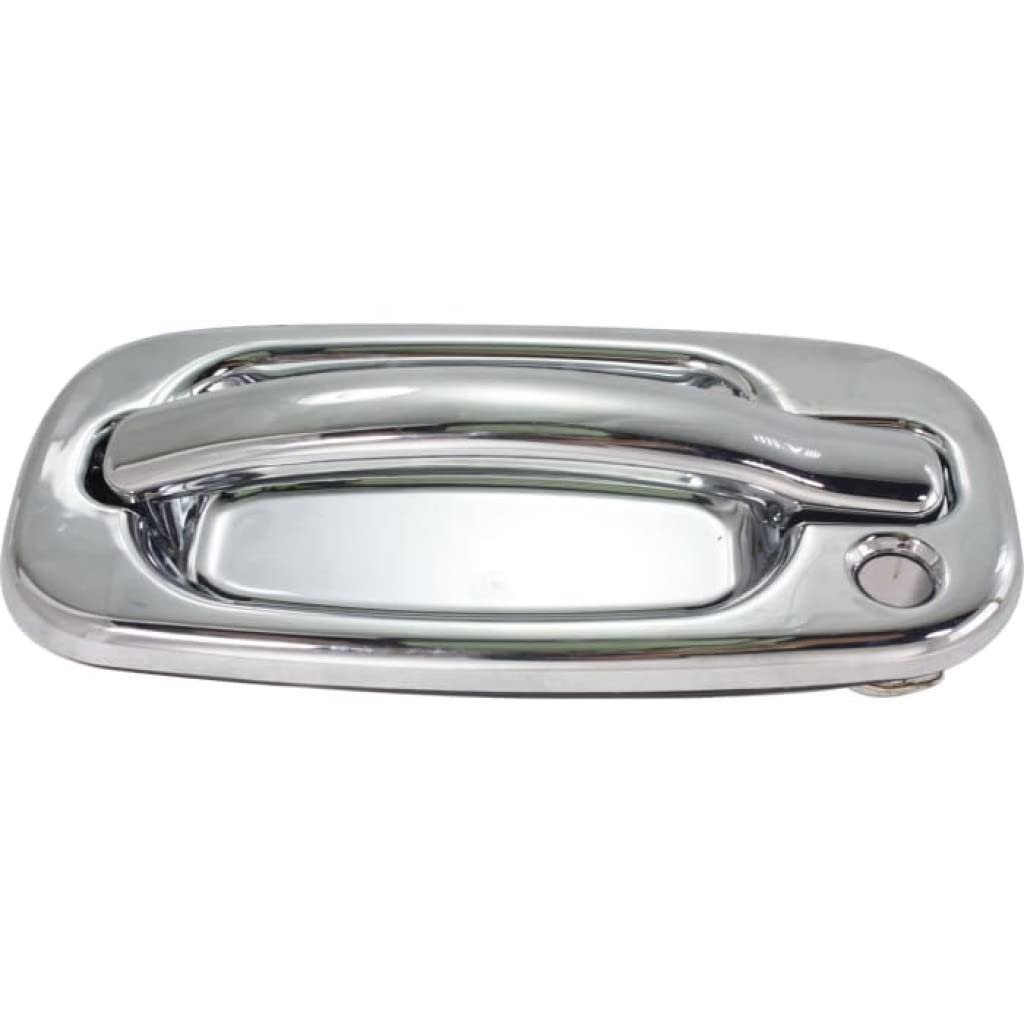 Exterior Door Handle Front Driver Side Chrome For Cadillac Escalade Ext 2002 2006 With Key Hole Base Trim Part