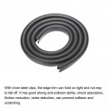 Uxcell Edge Trim Black U Shape Protector Rubber With Steel Clips Fits 25 64 -35 6 56ft 2meter Length Door Guards