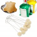 100 Pieces Wool Daubers Ball Brush Leather Dye Tool With Metal Handle Applicator For Diy Crafts Projects