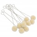 100 Pieces Wool Daubers Ball Brush Leather Dye Tool With Metal Handle Applicator For Diy Crafts Projects