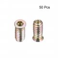 Uxcell Wood Furniture M6x25mm Threaded Insert Nuts Interface Hex Socket Drive 50pcs
