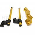 Httmt Hb-kz900- Cnc Gold Separation Riser Clip On Adapter Plate Handlebar Compatible With Kawasak Z900 2017