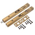 2pcs Door Bolts Latch 8 Inch Stainless Steel Security Guard Lever Action Flush Slide Lock For Inactive Leaf Double Dummy Gold 