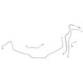 1970 Chevrolet Chevelle Malibu El Camino Power Disc Front Brake Line Kit 5pc Oe Steel Chb70f1 