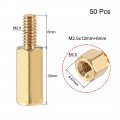 Uxcell M2 5x12mm 6mm Male-female Brass Hex Pcb Motherboard Spacer Standoff For Fpv Drone Quadcopter Computer Circuit Board