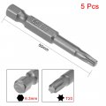 Uxcell 5 Pcs T20 Magnetic Torx Screwdriver Bits 1 4 Inch Hex Shank 2-inch Length S2 Power Tool