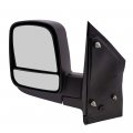 Brock Aftermarket Replacement Driver Left Manual Mirror Textured Black With Dual Glass For 2008-2022 Chevy Express 