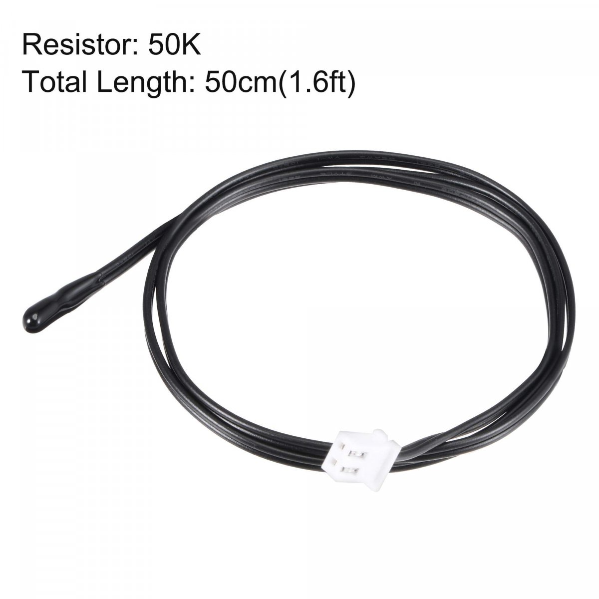 50k Ntc Temperature Sensor Probe 50cm Digital Thermometer Extension Cable
