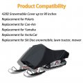 Wflnhb 420d Snowmobile Storage Cover Fits Up To 90 Inches Black Replacement For Polaris Can-am Yamaha