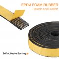 Uxcell Weather Stripping 3 4 W X 1 8 T 26ft L Adhesive Door Window Seal Strip Foam Tape For Doors Insulation