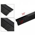 Uxcell Door Bottom Sweep H-shape Aluminum Alloy Base With 2-inch Black Nylon Brush 39-inch X 2 8-inch