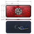 Partsam 2pcs Rectangle Led Trailer Camper Rv Triple Tail Lights Stop Turn Backup Reverse Taillights Vertical And Horizontal