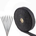Jcp Heat-resistant Header And Exhaust Pipe-wraps Black Fiberglass 1 Inch Thick X 50 Foot Length W 8 Ties 