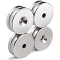 1 26a D X 0 2a H Neodymium Disc Countersunk Hole Magnets Strong Permanent Rare Earth With Screws Pack Of 8 