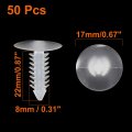 Uxcell 50pcs Plastic 7 5mm Hole Dia Car Fastener Rivet Retainers Hood Clip