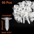 Uxcell 50pcs Plastic 7 5mm Hole Dia Car Fastener Rivet Retainers Hood Clip