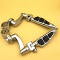 Xkh Group Motorcycle Chrome Peg Mounting Kit With Stiletto Shape Foot Footrest For Bike Equipped 1 25mm Front Engine Guard