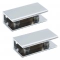 Glass Shelf Brackets Adjustable Shower Clamp Holders For 8 To 12mm Heavy Duty Wall Mount Rectangle Clip Support Hardware 