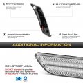 Vipmotoz Front Amber Led Side Marker Reflector Lamps Compatible With 2013-2014 Cadillac Ats 2017-2022 Xt5 Clear Lens Left