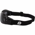 Birdz Eyewear Eagle Motorcycle Goggles Black Frame Polarised Smoke Lens 