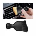 Car Interior Detailing Brush Curved Auto Soft Hair Cleaning For Dashboard Air Conditioner Vents And Leather Scratch Free Black 