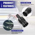 X Autohaux 2pcs Xl Size Aluminum Alloy Universal Turbo Sound Exhaust Muffler Pipe Whistle Car Roar Maker Black