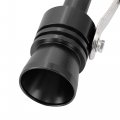 X Autohaux 2pcs Xl Size Aluminum Alloy Universal Turbo Sound Exhaust Muffler Pipe Whistle Car Roar Maker Black
